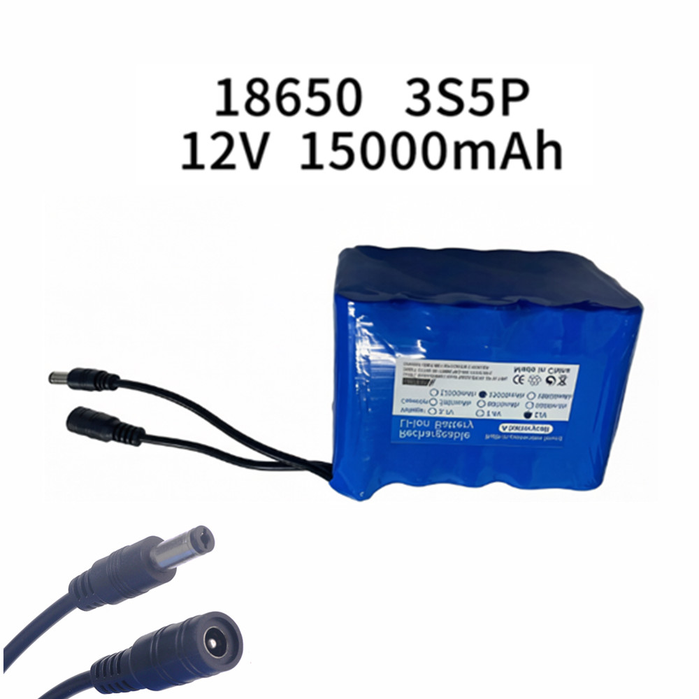 Lithium Battery 12V - Аккумулятор для рыбалки 12В 3S5P 15Ач,
